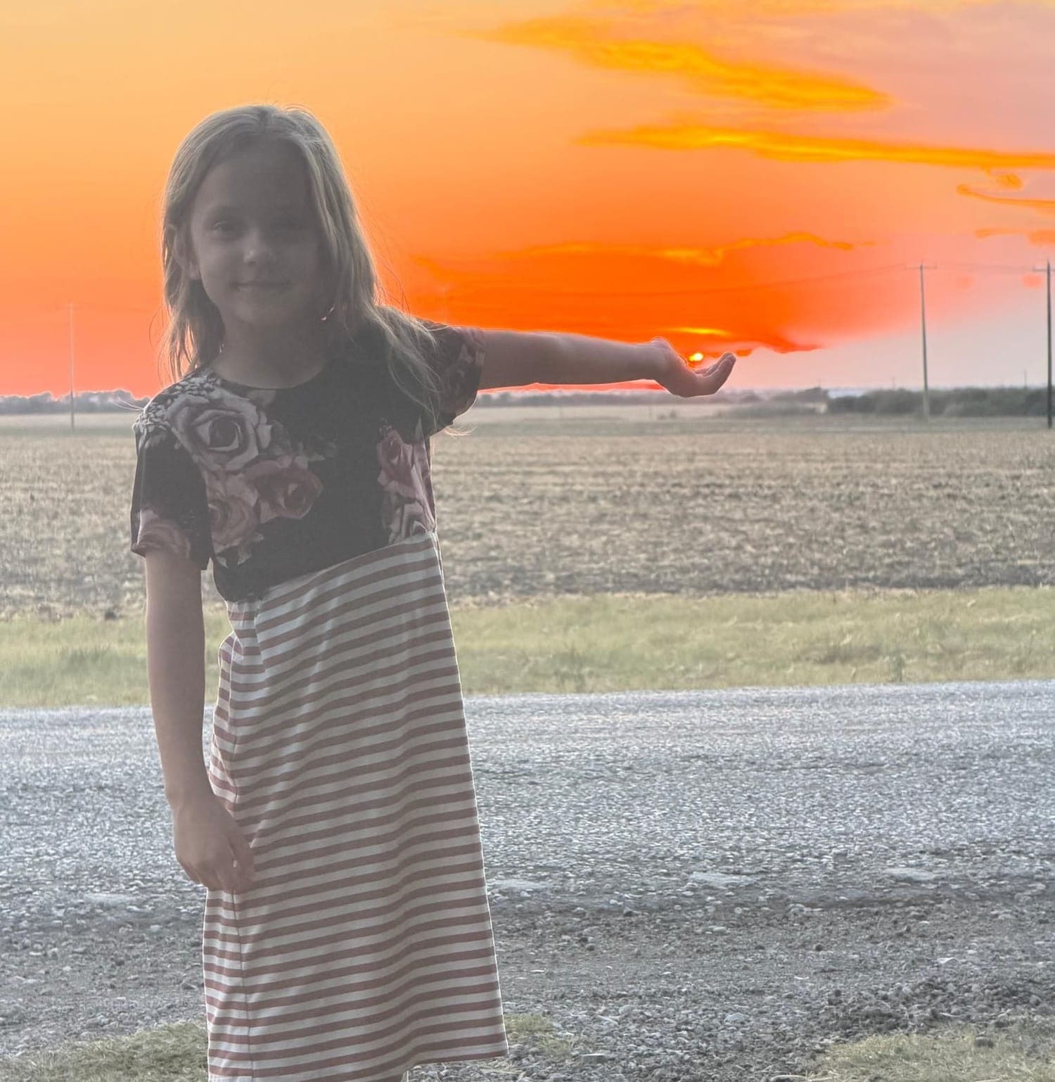 Ellie and I love sunsets!!!